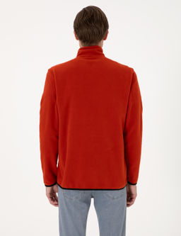 Kiremit Regular Fit Yar_m Fermuarl_ Polar Sweatshirt - Pierre cardin фото 5