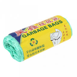 Мешки для мусора в рулоне 15л, 20шт, 44х48см, ПНД, цвет - зеленый (Китай)