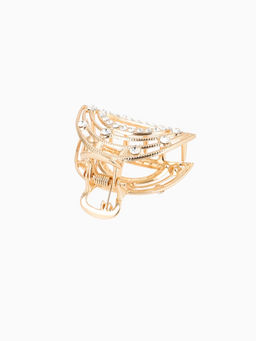 Цена за 6 шт. Краб для волос "Джули" дуга, 4 см, золото