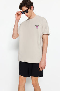 Tas Oversize/Genis Kesim %100 Pamuklu Mistik Bask?l? T-Shirt TMNSS23TS00165