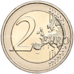 2 евро 2022 года Бельгия  35 лет программе Эразмус