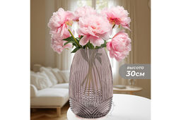 Ваза 19*19*30 см бордово-коричневая, стекло