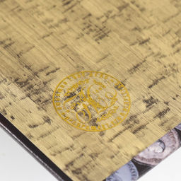 Шкатулка книга-сейф «Монеты России», дерево и искусственная кожа, с замком, 21×13×5 см