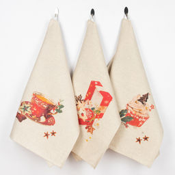 Комплект полотенец из 3 шт 22С145-ШР+К/п.р/фкор 45*60 "НГ Новогодний ужин-3" цв. 0 рис. 28