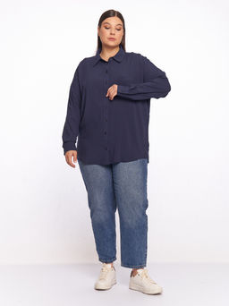 Синяя рубашка BL28304DBL05 - Артесса фото 9