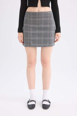 Мини-юбка с крутым принтом и высокой талией - Defacto фото 4