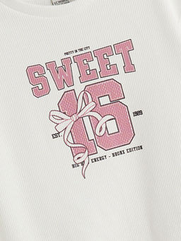 Bisiklet Yaka K?z ?ocuk Sweatshirt