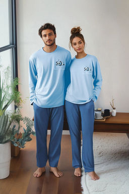 TRENDYOL MAN Haki Regular Fit Bask?l? Pijama Tak?m? TMNAW22PT0757 - Trendyolmilla фото 8