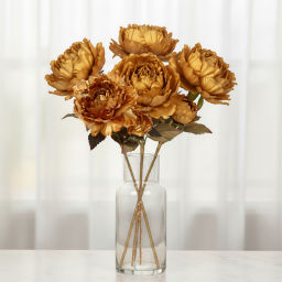 Букет Пионов 5шт "FLOWERS GLAMOUR" 60см золотые