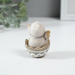 Фигурка полистоун Цыплёнок в скорлупке, 5?4.5?6.5 см