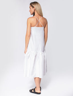 VILATTE / Платье из поплина с регулируемыми бретелями  фото 4