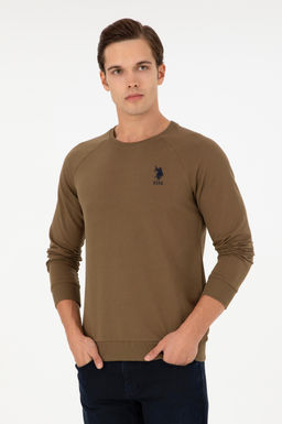 Мужской базовый свитшот цвета хаки Неожиданная скидка в корзине - U.s. polo assn фото 8