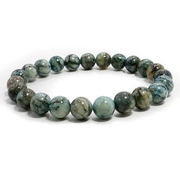 Браслет из камня Серый агат процветание и достаток в семье 8мм