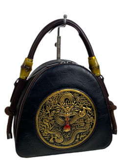 Женская сумка из искусственной кожи, цвет черный