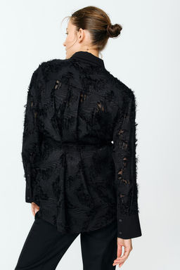 MAMA Blusa en tejido jacquard Before & After - H&m фото 4