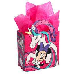 Пакет подарочный с упаковочной бумагой тишью, Единорог, 22?22?12 см, упаковка, Минни Маус