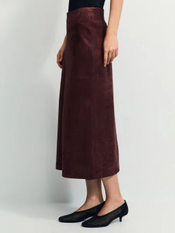 Юбка миди из искусственной замши / Zarina