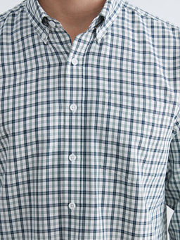 Regular Fit Ekose Gabardin Erkek G?mlek