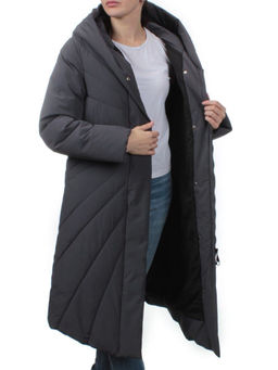 H265 DK.GRAY Пальто зимнее облегченное женское (150 гр. холлофайбер) - Fashion фото 7