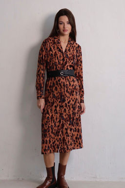 Платье-рубашка с английским воротником принт - Martichelli фото 254