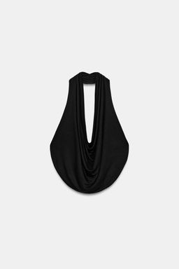 TOP HALTER DRAPEADO / Negro - Zara фото 6
