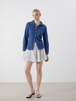 Beli Lastikli Desenli Mini Etek