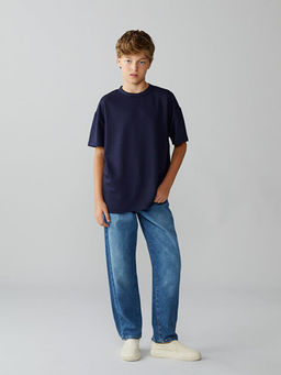 Baggy Fit Erkek ?ocuk Jean Pantolon