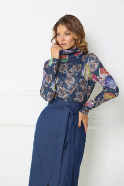 Водолазка прямая Цвет:Мультиколор