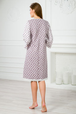 Ночная сорочка женская из футера Капучино сердца - Амадэль фото 3