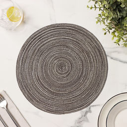 Салфетка сервировочная на стол Доляна Дуо, d=30 см, цвет коричневый  фото 5