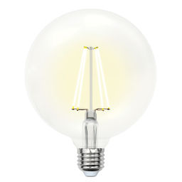 LED-G125-10W/WW/E27/CL PLS02WH Лампа светодиодная. Форма шар, прозрачная колба. Цвет свечения теплый белый. Серия Sky. Упаковка картон. ТМ Uniel