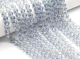 Бусины из циркона шарик с гранями 10мм цв.голубой светлый, 38см, 42 бусины Радуга камня