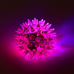 Мяч светящийся мини для кошек,TPR, 3,5 см, фуксия - Пижон фото 2