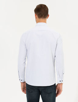 Lacivert Slim Fit Uzun Kollu G_mlek