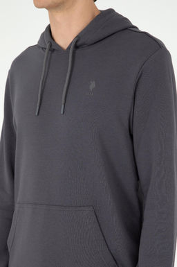 Мужской базовый свитшот антрацитового цвета Неожиданная скидка в корзине - U.s. polo assn фото 7