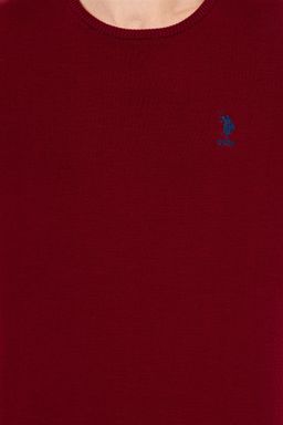 U. S. Polo Assn Мужской бордово-красный базовый свитер - U.s. polo assn фото 6