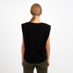 Майка женская MINAKU OVERSIZE FIT: чёрный, размер 44