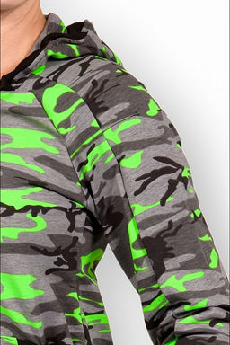 Толстовка с капюшоном, футер с лайкрой, салат (223-3) - Плиона фото 5