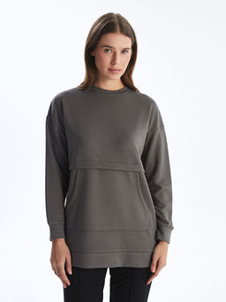 Bisiklet Yaka Kad?n Sweatshirt Tunik