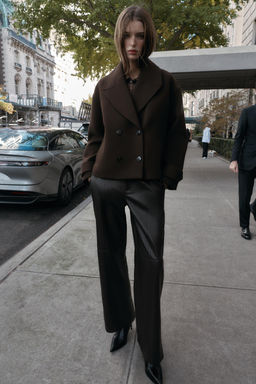 DOUBLE-BREASTED SHORT COAT - Zara фото 7