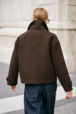 DOUBLE-BREASTED SHORT COAT - Zara фото 3