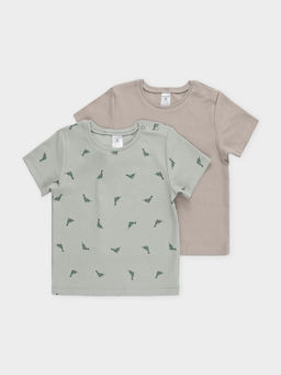 К 302521-2уп/оливковый Н049.1,тем.бежевый 1304 набор фуфайка (футболка) яс