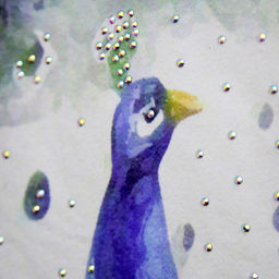 Панно "Жар-птица" плотная ткань со стразами, 0,9х2м (Китай)