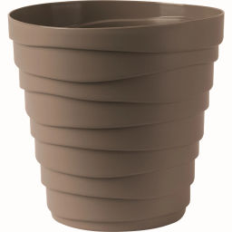 Цена за 2 шт. Кашпо для цветов пластиковое 1,4л d-14,5см "Бархан" Мокачино
