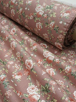 Сатин Эбби цв.винтажный пыльно-розовый, ш.1.6м, хлопок-100%, 110гр/м.кв