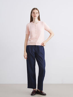 Beli Kemerli Wideleg Kad?n Jean Pantolon