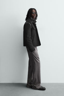 DOUBLE-FACED FAUX SUEDE JACKET - Zara фото 14