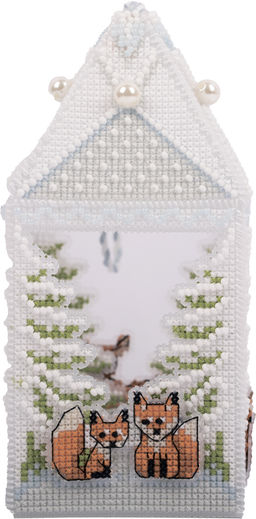 Набор для вышивания PANNA Новогодняя игрушка IG-7267 Лесной фонарь 7 х 15.5 см
