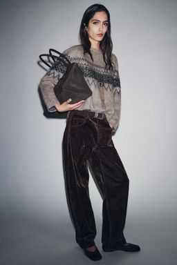 SPLIT SUEDE SHOULDER BAG - Zara фото 3