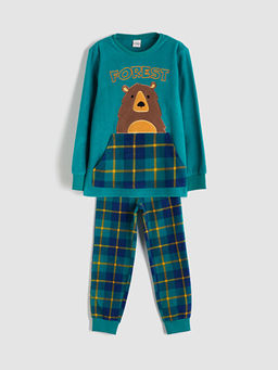 Bisiklet Yaka Polar Erkek ?ocuk Pijama Tak?m?